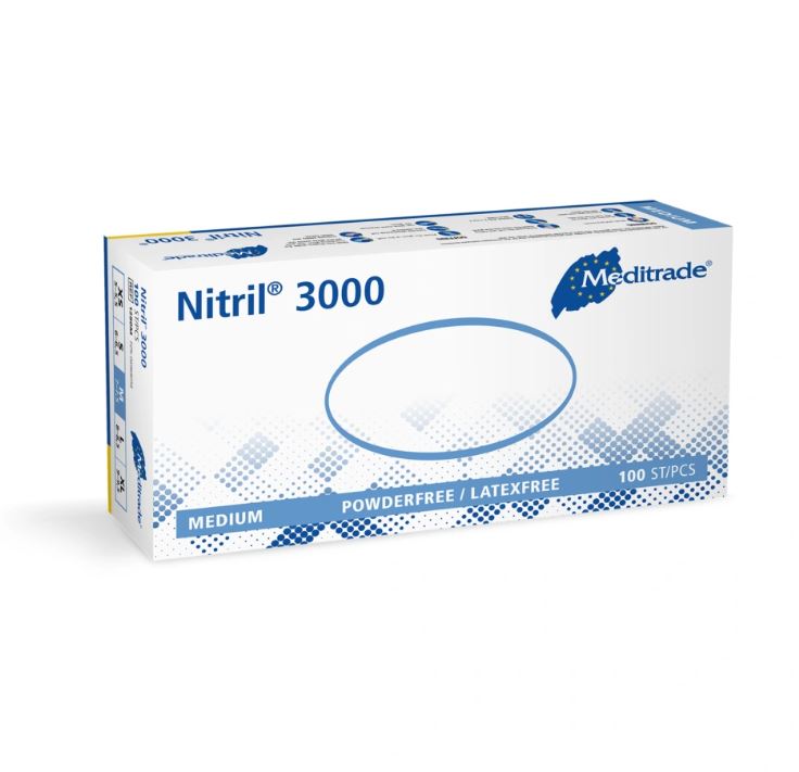 Top gloves Nitril 3000, white, 100 pieces/ box