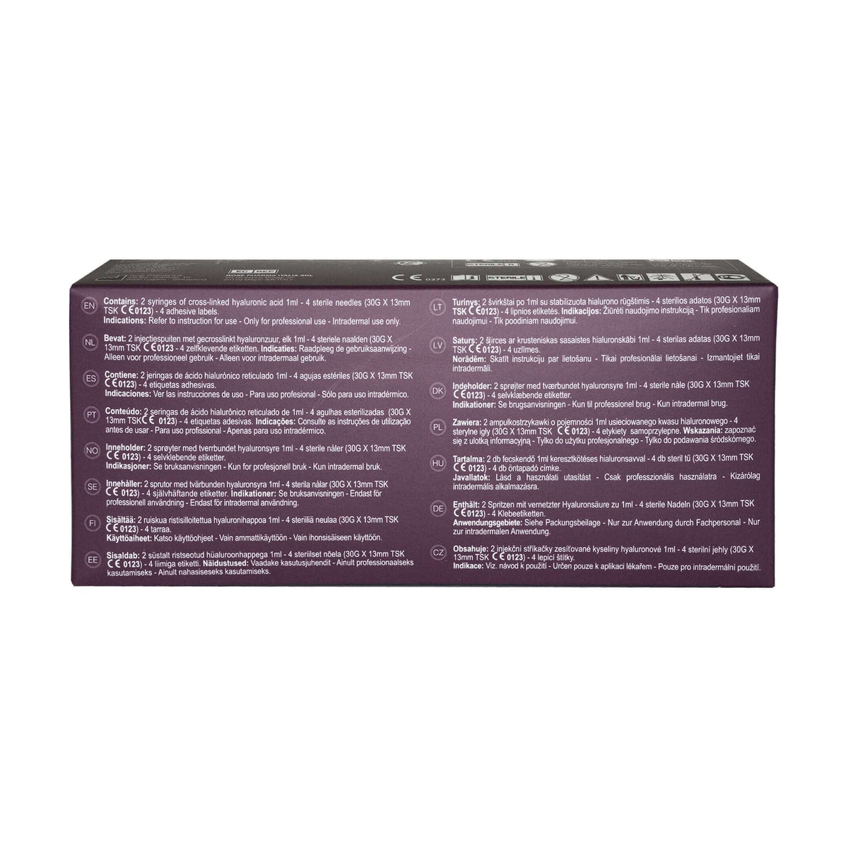 Aliaxin FL 2 x 1 ml packaging, Dermalfiller für feine Linien mit Hyaluronsäure, Hersteller IBSA Pharmaceutical.