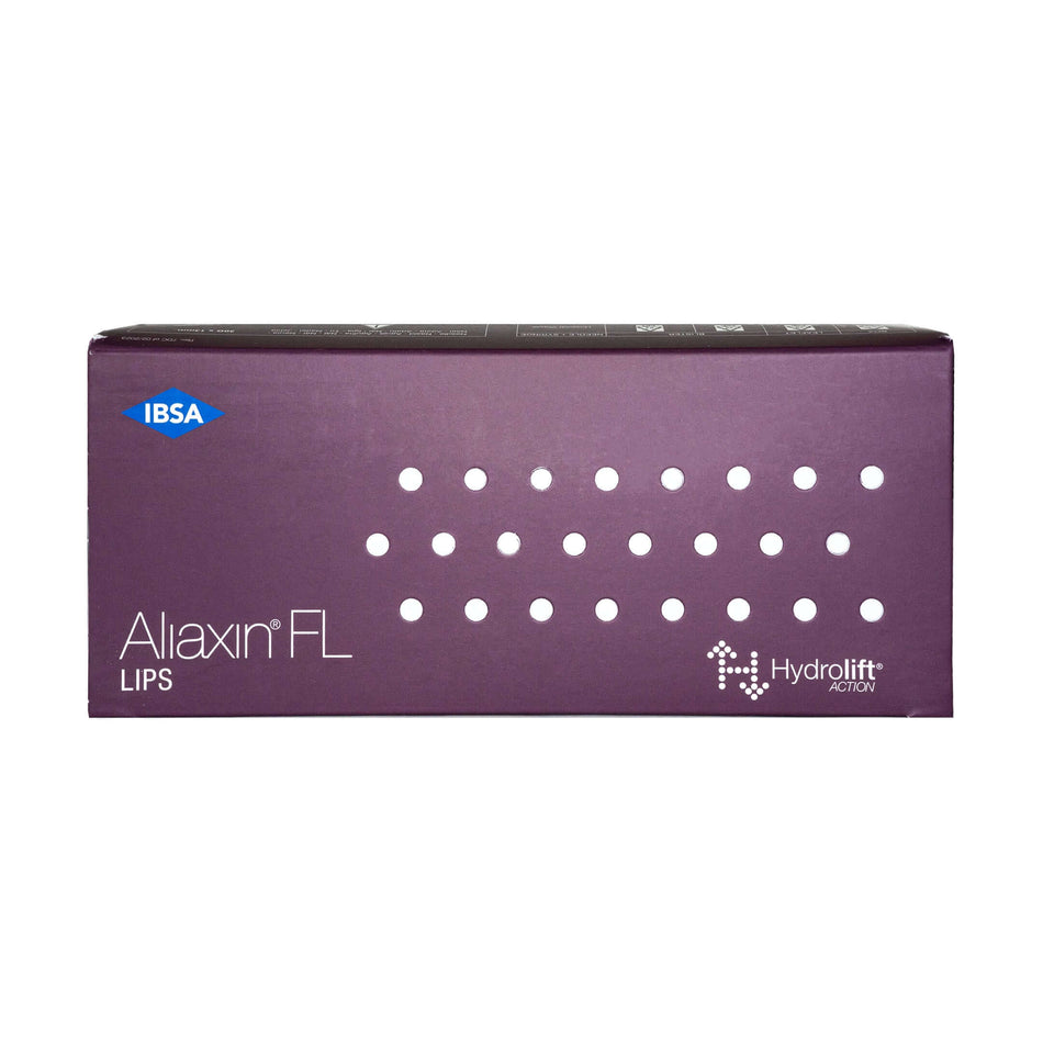 Aliaxin FL 2 x 1 ml packaging for dermalfiller treatment of fine lines, designed by IBSA Pharmaceutical.