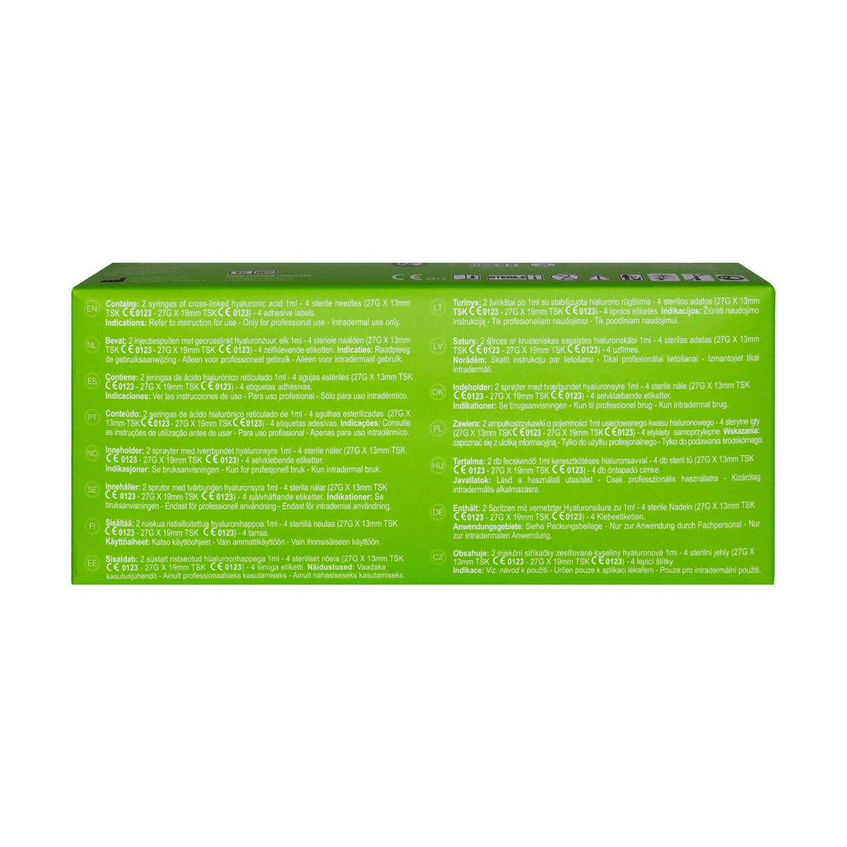 Aliaxin GP 2 x 1 ml – Verpackung mit Produktinformationen und Inhaltsstoffen, hergestellt von IBSA Pharmaceutical.