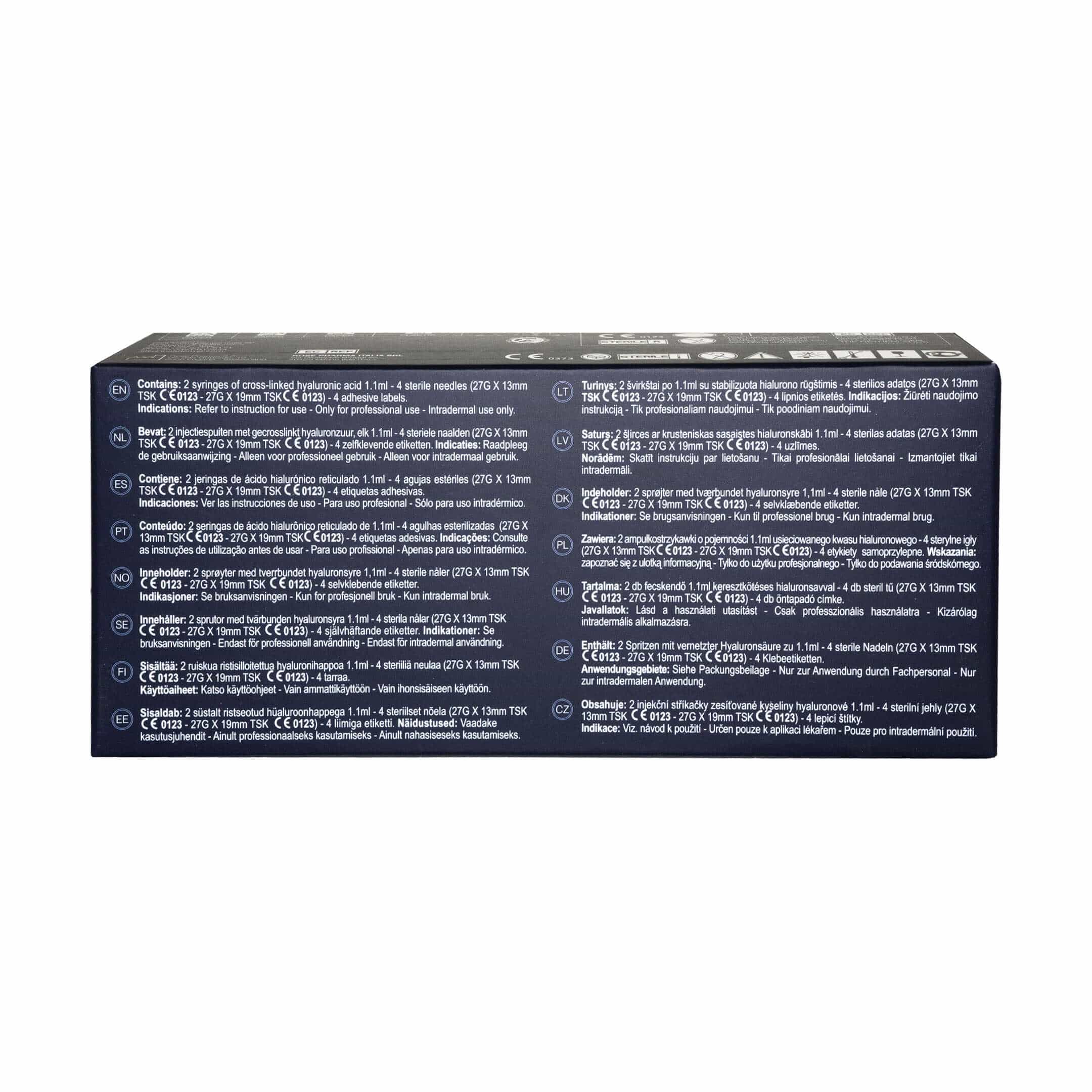 Aliaxin SV 2 x 1.1 ml packaging showing product specifications and usage details.