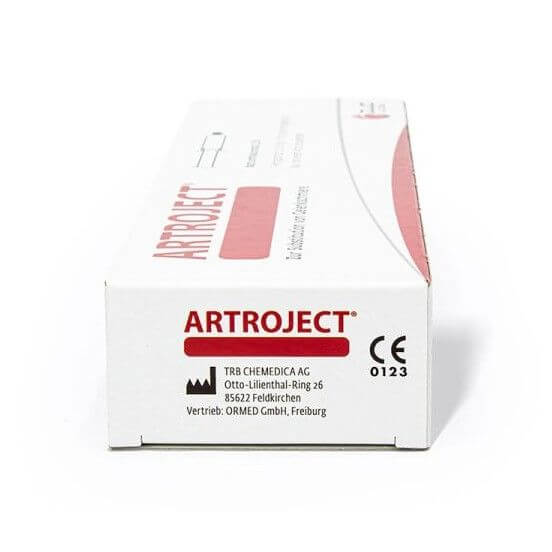 Artroject 50 mg 10 ml packaging showing product details and branding by ORMED GmbH