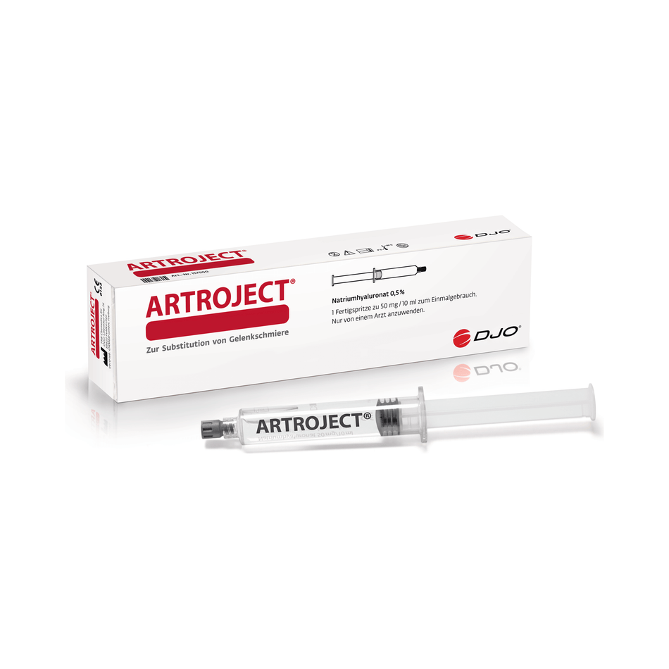 Artroject 50 mg 10 ml – Hyaluronsäure-Injektion in steriler Fertigspritze von ORMED GmbH