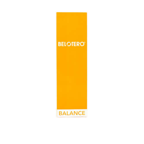 Belotero Balance Lidocaine 1 x 1 ml packaging with distinct yellow design
