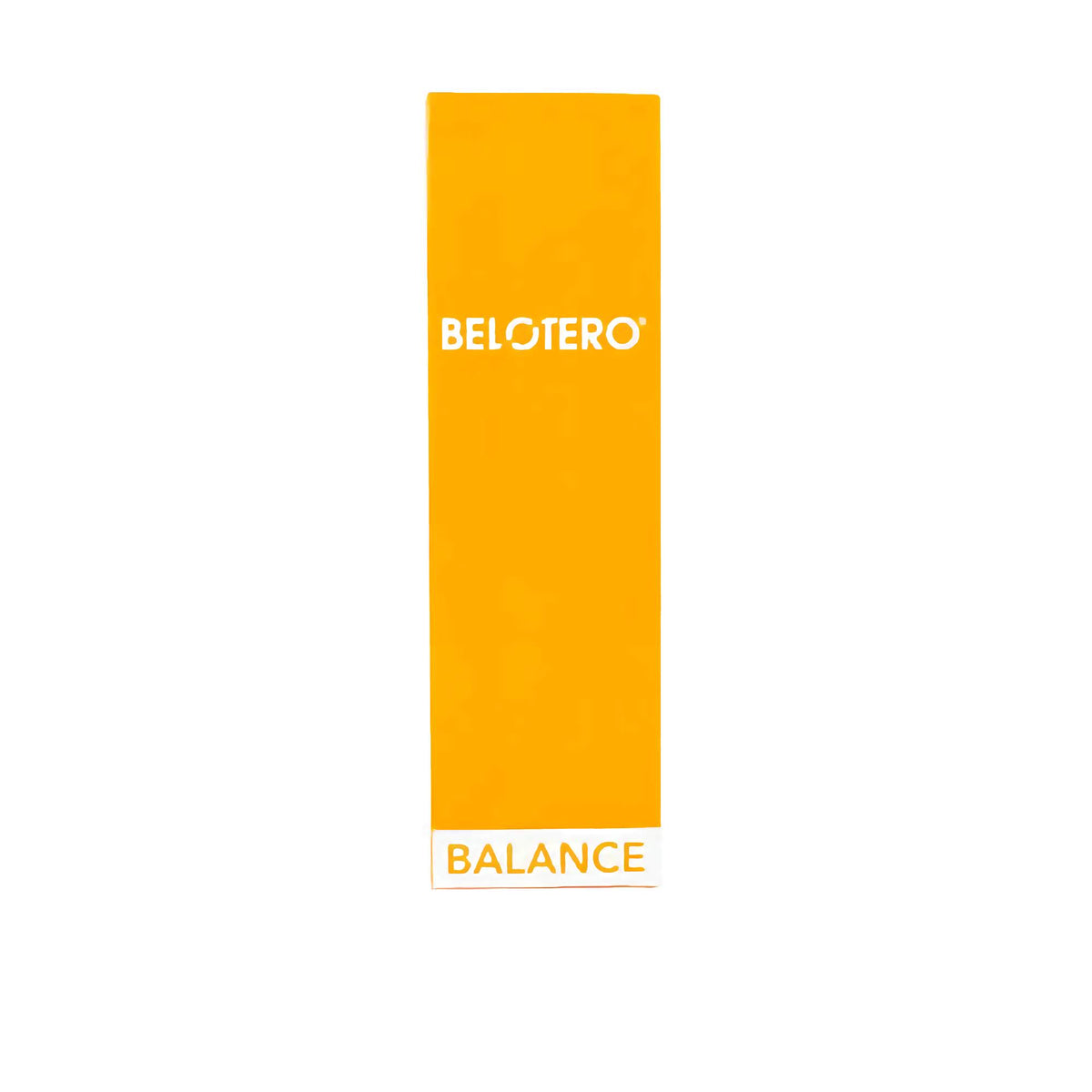 Belotero Balance Lidocaine 1 x 1 ml packaging design with bright yellow background