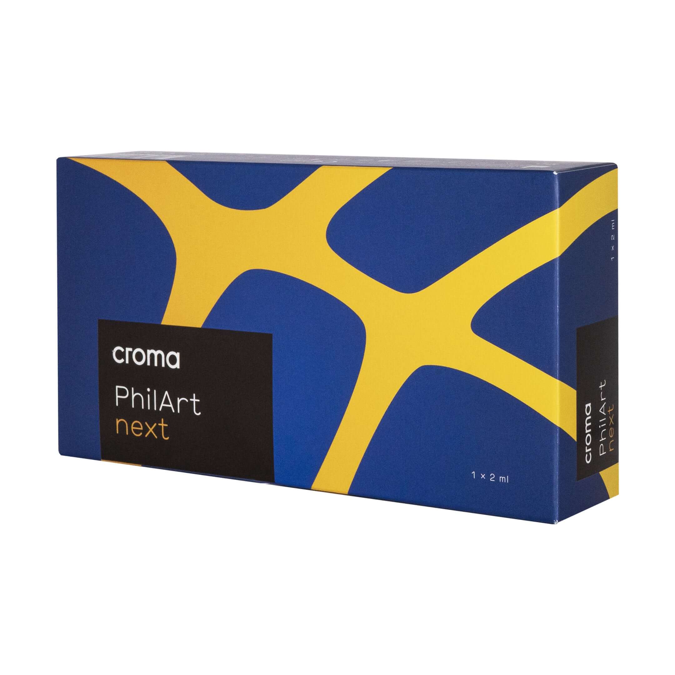 Croma PhilArt Next 1 x 2ml Verpackung mit modernem Design und Farbkomposition.