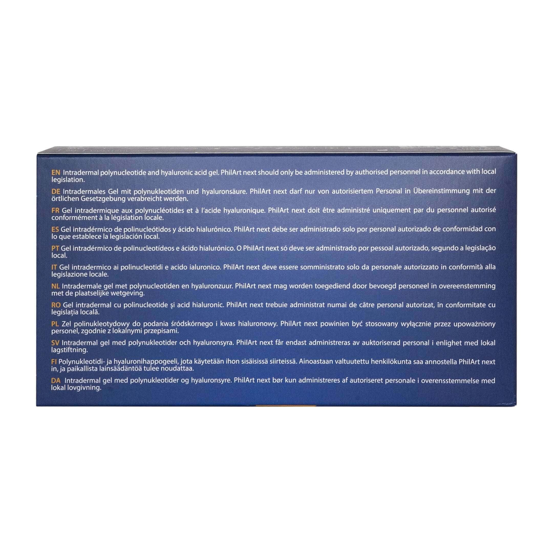 Croma PhilArt Next 1 x 2ml Verpackung mit mehrsprachiger Gebrauchsanweisung.