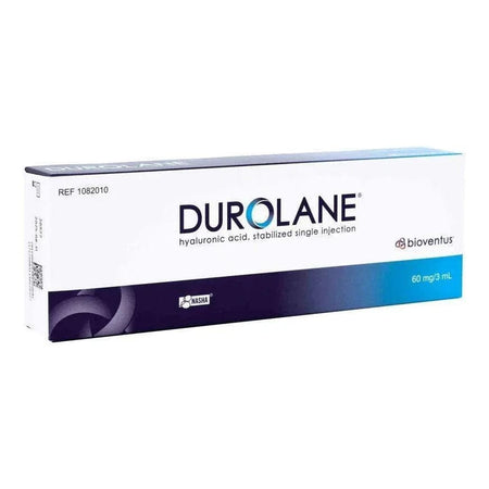 Durolane 60 mg 3 ml: hyaluronic acid injection from Bioventus for joint pain relief.
