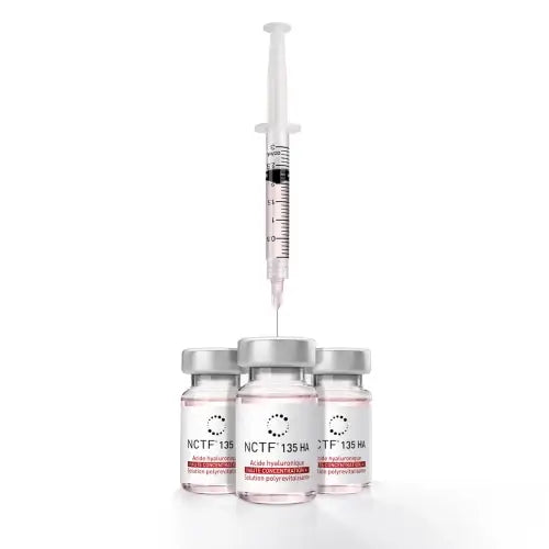 Fillmed NCTF 135HA 5 x 3 ml with syringes and vials for professional skin revitalization.