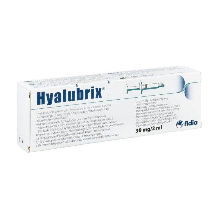 Hyalubrix 30 mg 2 ml – Hyaluronsäure-Injektion in Sterile Fertigspritze von Fidia Pharma