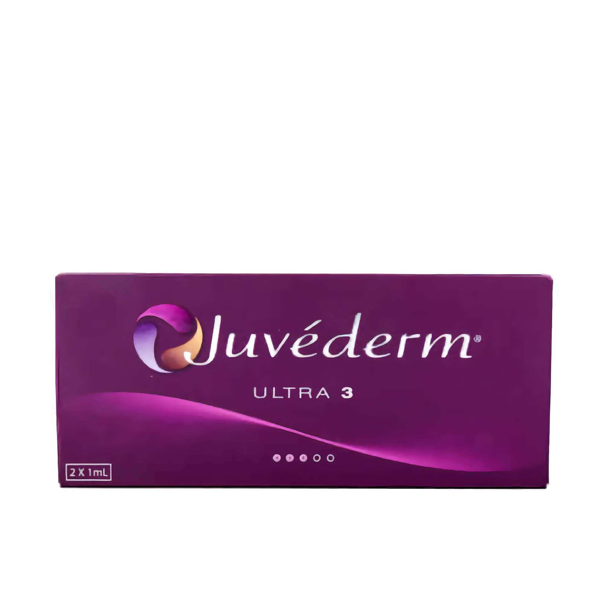 Juvéderm Ultra 3 (2 x 1 ml) Verpackung für mittlere Falten und Lippenvergrößerung von Allergan.