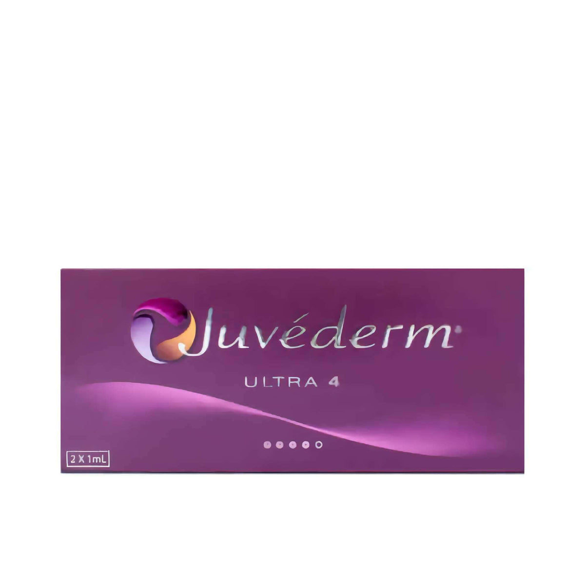Juvéderm Ultra 4 (2 x 1 ml) Verpackung mit eleganten Design für Filler zur Behandlung tiefer Falten.