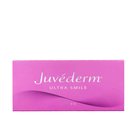 Juvéderm Ultra Smile 2 x 0.55 ml Lip Filler packaging in pink design.