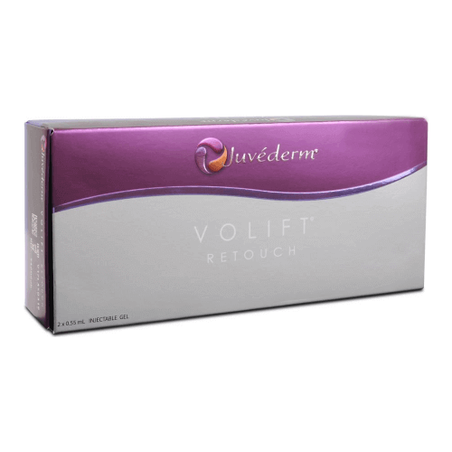 Juvéderm Volift Retouch 2 x 0.55 ml – Verpackung mit Hyaluronsäure für präzise Dermalfiller-Nachbehandlungen.
