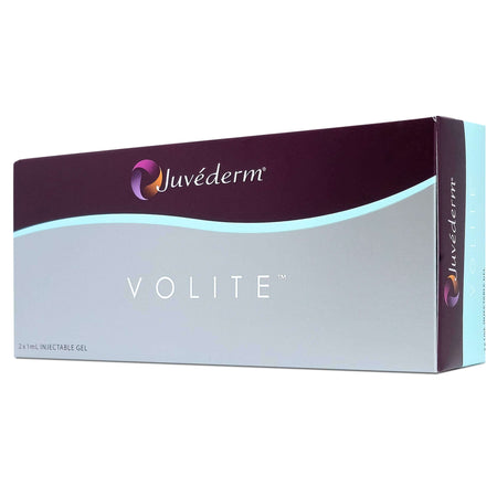 Juvéderm Volite 2 x 1 ml Verpackung mit Hyaluronsäure für verbesserte Hautqualität und Feuchtigkeit.