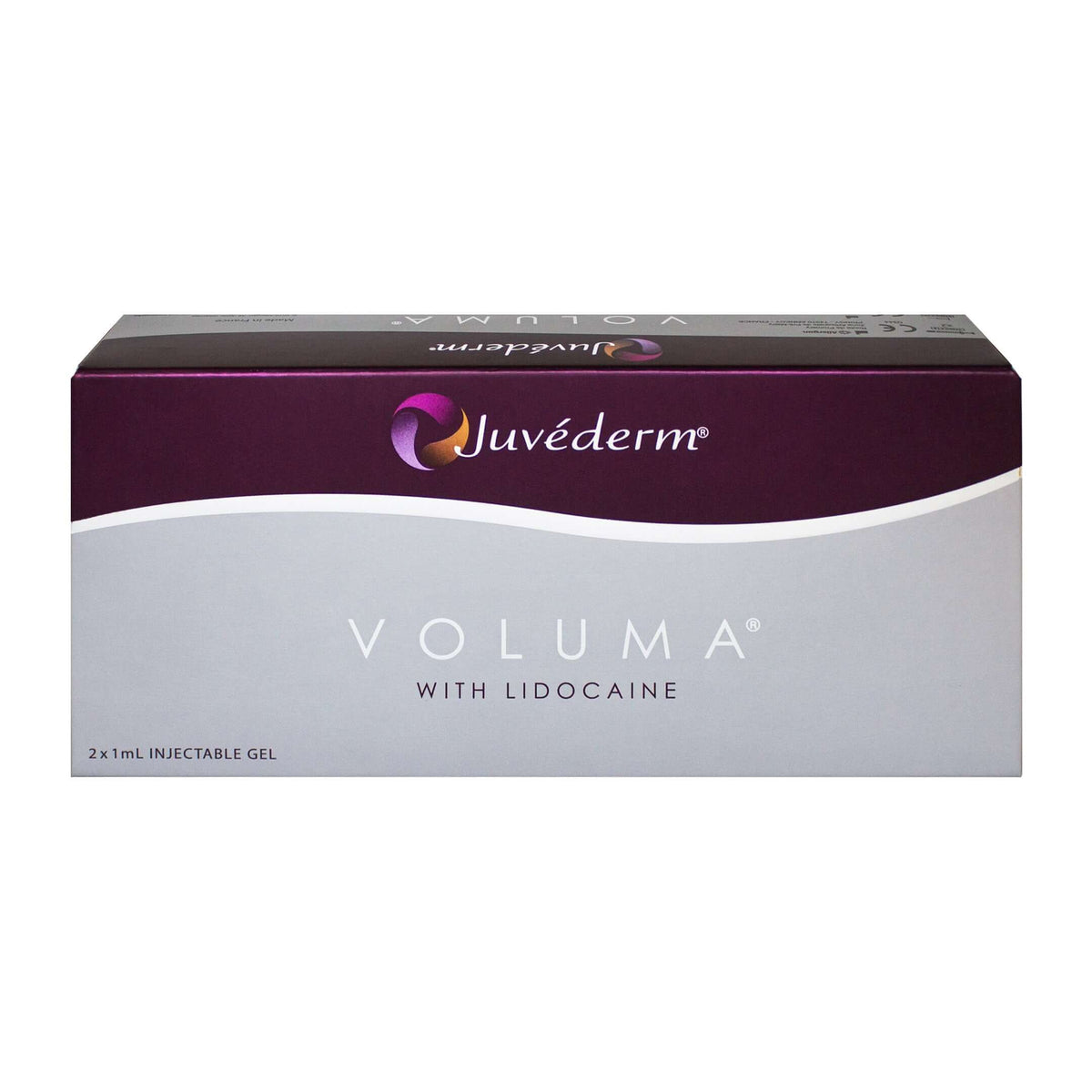 Juvéderm Voluma 2 x 1 ml packaging box for premium dermal filler with lidocaine
