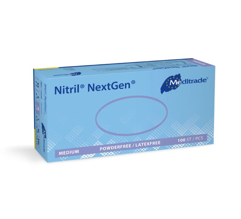 NextGen Meditrade Nitrilhandschuhe, 100 Stück, blau - latexfrei, puderfrei