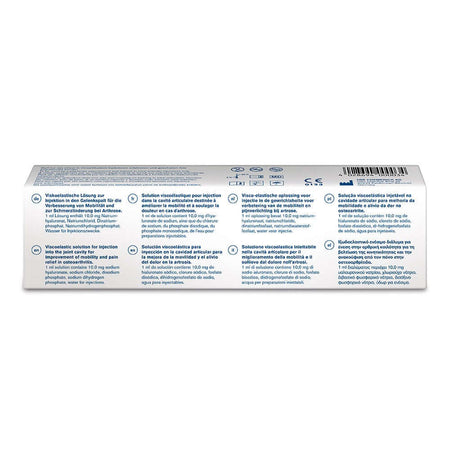 Ostenil 20 mg 2 ml product packaging with instructions for use and safety information.