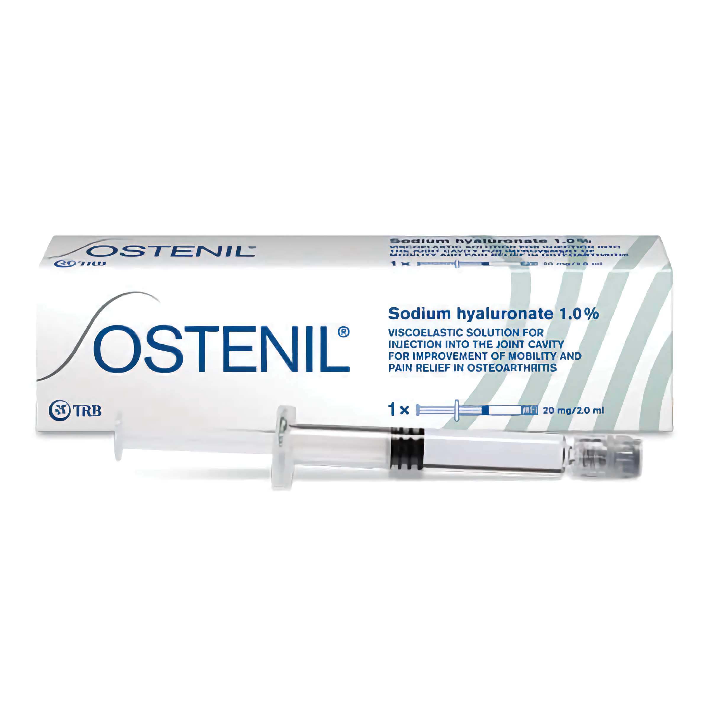 Ostenil 20 mg 2 ml, hochwertige Hyaluronsäure für intraartikuläre Anwendung bei Arthrose.
