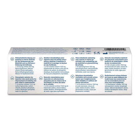 Ostenil Mini 10 mg 1 ml packaging details and usage instructions from TRB Chemedica.