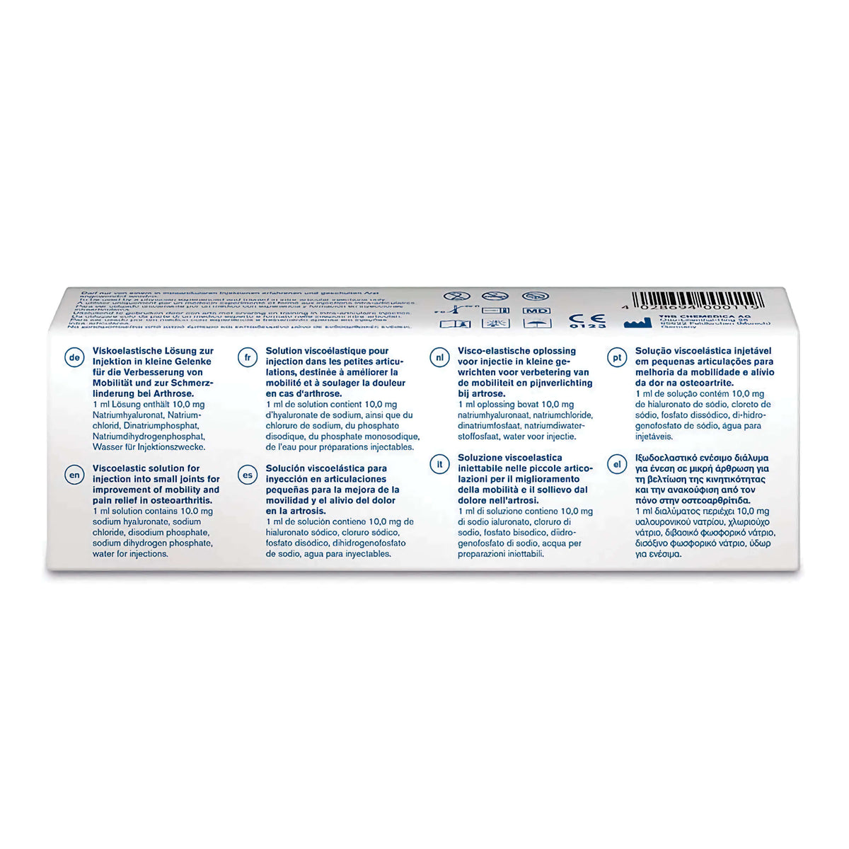 Ostenil Mini 10 mg 1 ml product packaging with usage instructions and ingredient details.