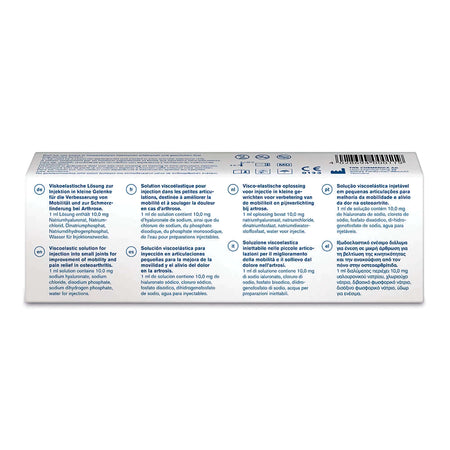 Ostenil Mini 10 mg 1 ml product packaging with usage instructions and ingredient details.
