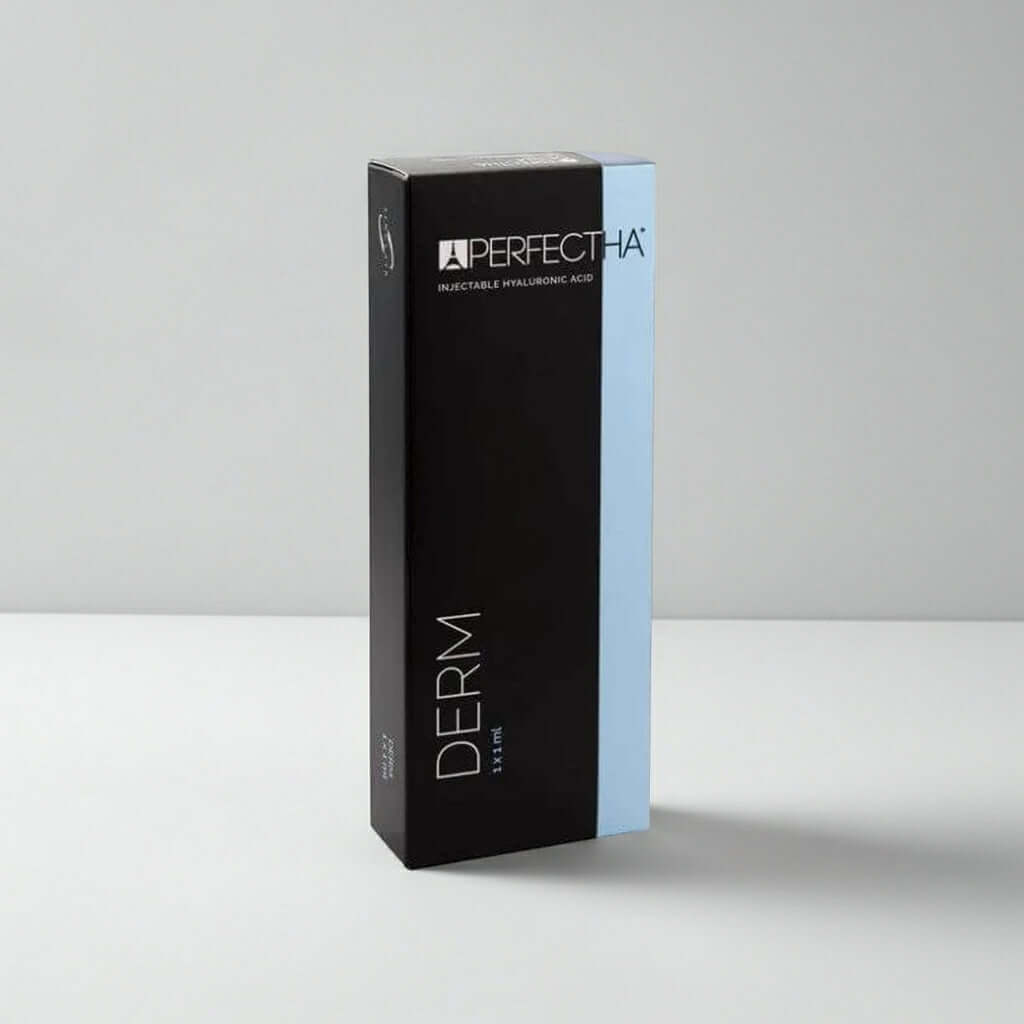 Perfectha Derm 1 x 1 ml – Verpackung des Dermalfillers für mittlere Falten und Hautglättung.