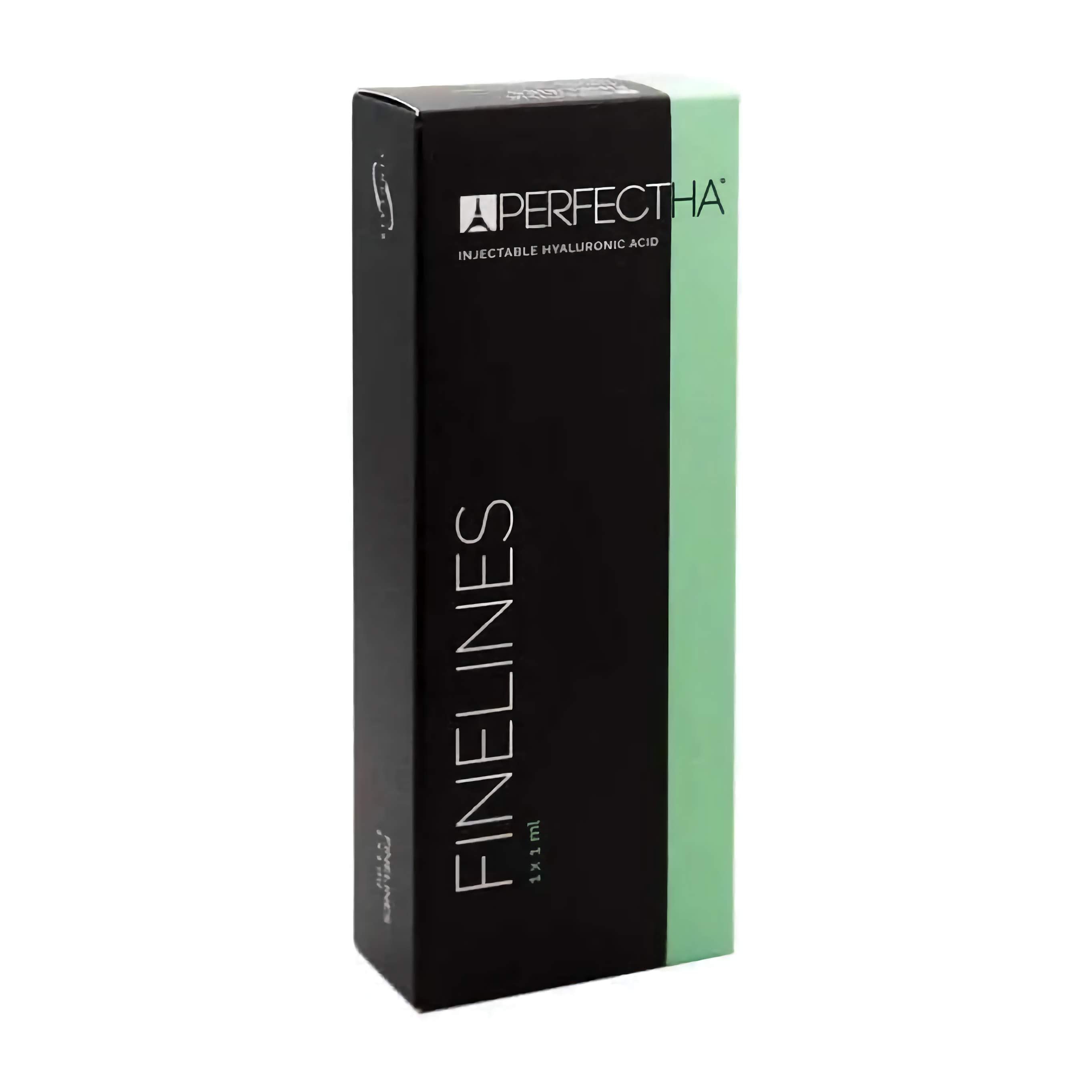 Perfectha FineLines 1 x 1 ml packaging for dermal filler treatment of fine lines and superficial wrinkles.