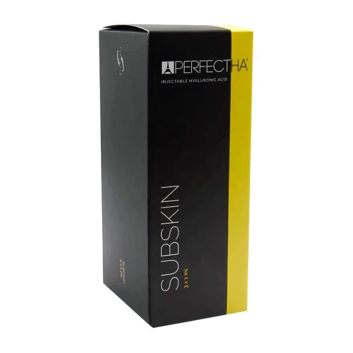 Perfectha Subskin 3 x 1 ml packaging - Dermalfiller for volume restoration and deep wrinkle treatment.