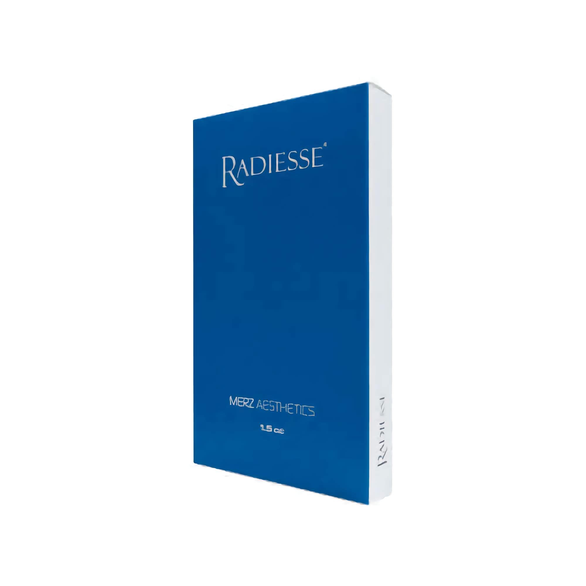 Radiesse 1 x 1.5 ml – Verpackung von Merz Aesthetics für Dermalfiller zur Volumenauffüllung.