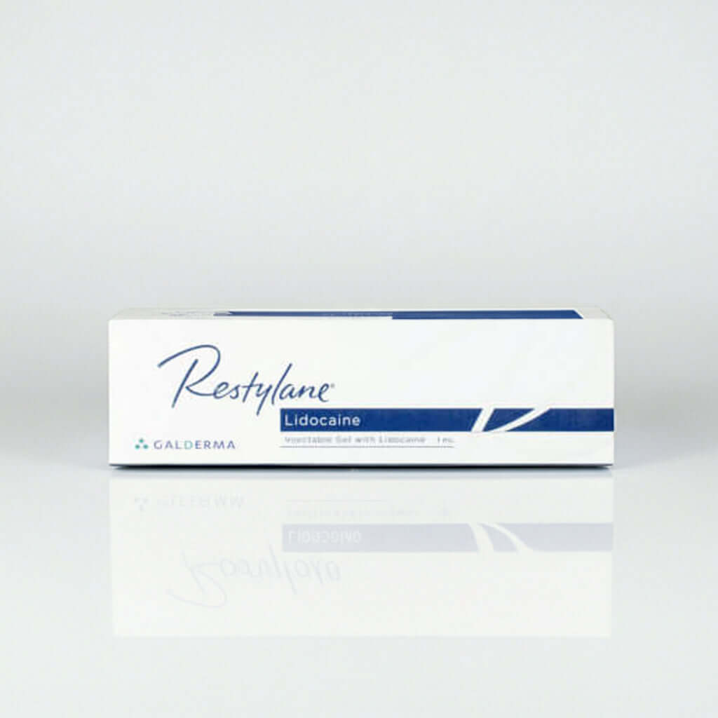 Restylane Lidocaine 1 x 1 ml Verpackung für Hyaluronsäure-Gel von Galderma
