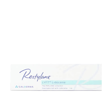 Restylane Lyft Lidocaine 1 x 1 ml Verpackung für ästhetische Anwendungen im medizinischen Bereich.